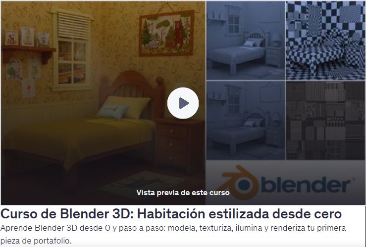 Curso de Blender 3D: Habitación estilizada desde cero