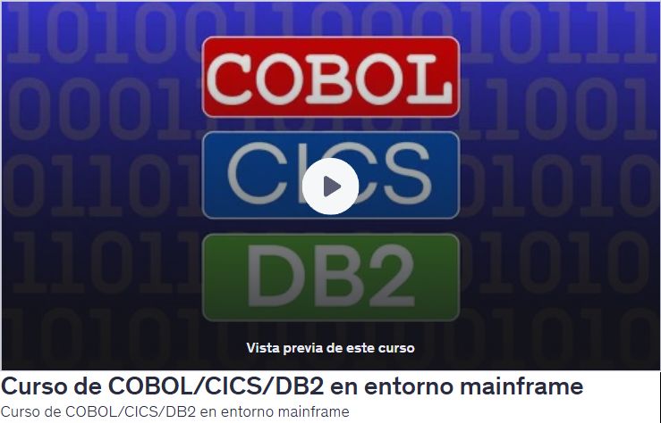Curso de COBOL/CICS/DB2 en entorno mainframe