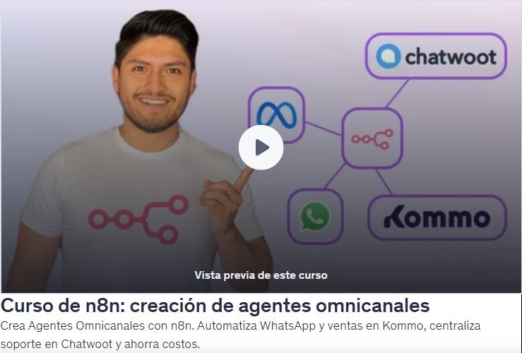 Curso de n8n: creación de agentes omnicanales