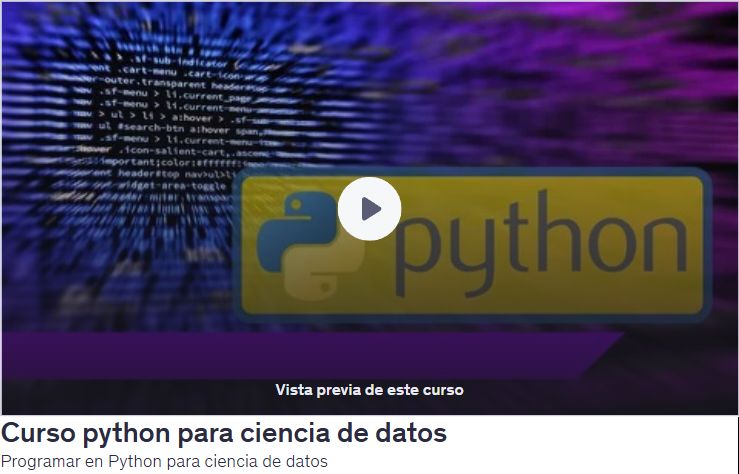 Curso python para ciencia de datos