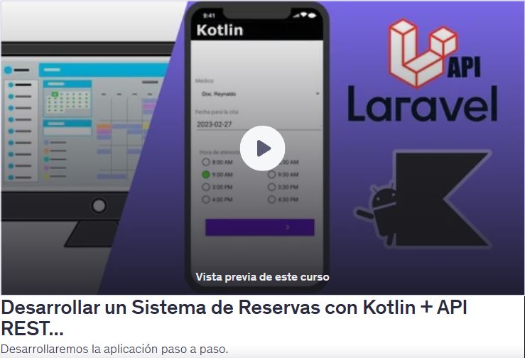 Desarrollar un Sistema de Reservas con Kotlin + API REST