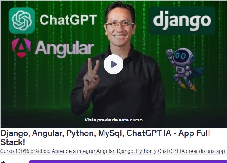 Django, Angular, Python, MySql, ChatGPT IA - App Full Stack!