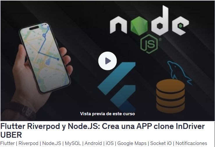 Flutter Riverpod y Node.JS: Crea una APP clone InDriver UBER