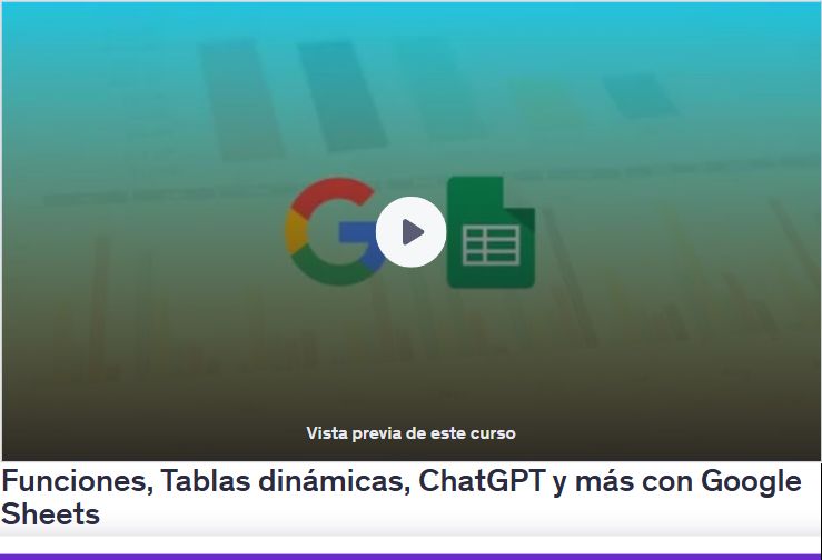Funciones, Tablas dinámicas, ChatGPT y más con Google Sheets