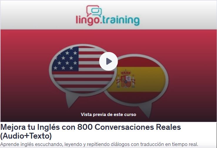 Mejora tu Inglés con 800 Conversaciones Reales (Audio+Texto)