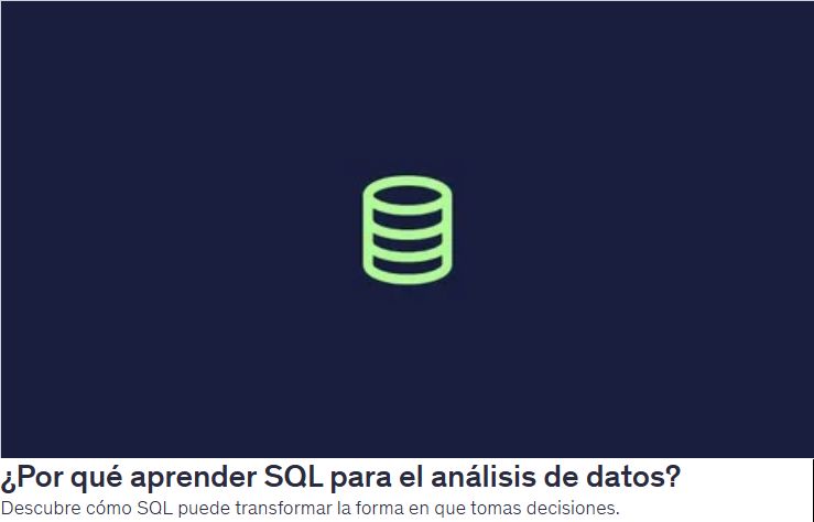 SQL para el análisis de datos