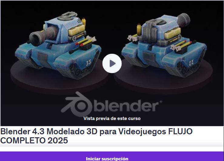 Blender 4.3 Modelado 3D para Videojuegos FLUJO COMPLETO 2025