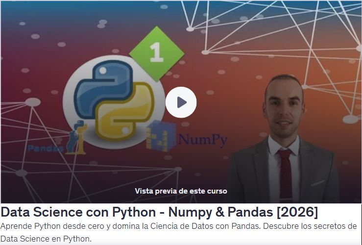 Data Science con Python - Numpy & Pandas