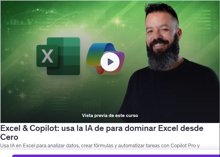 Excel & Copilot: usa la IA para dominar Excel desde Cero