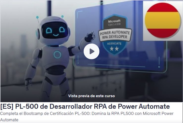 PL-500 de Desarrollador RPA de Power Automate