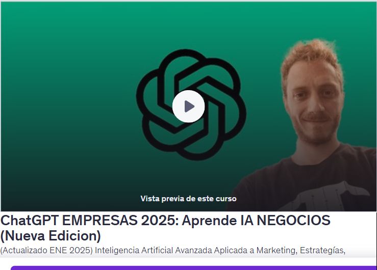 ChatGPT EMPRESAS 2025: Aprende IA NEGOCIOS (Nueva Edicion)(Actualizado ENE 2025) Inteligencia Artificial Avanzada Aplicada a Marketing, Estrategías, Optimización de procesos