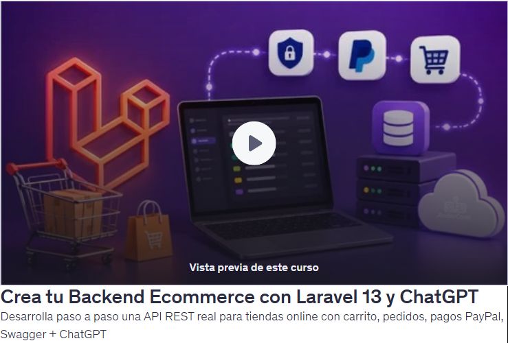 Crea tu Backend Ecommerce con Laravel 13 y ChatGPT