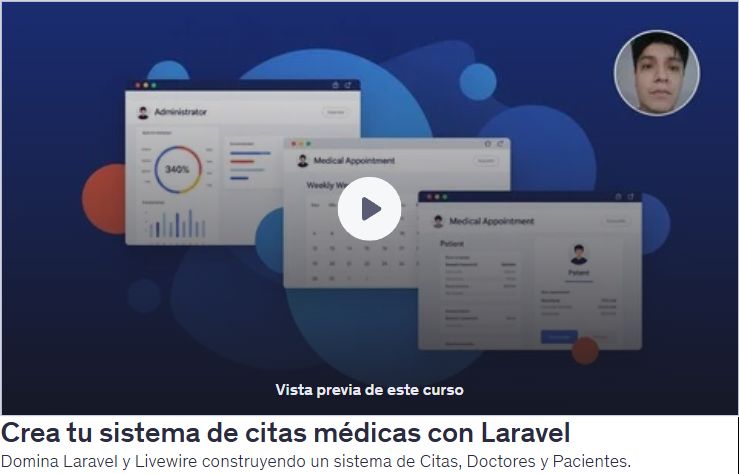 Crea tu sistema de citas médicas con Laravel