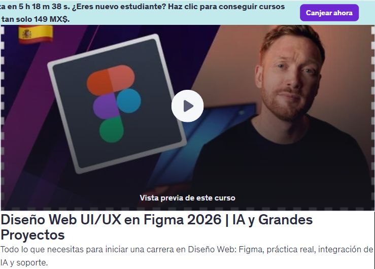Diseño Web UI/UX en Figma 2026 | IA y Grandes Proyectos