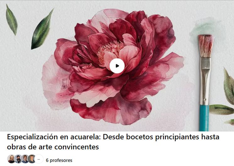 Especialización en acuarela: Desde bocetos principiantes hasta obras de arte convincentes