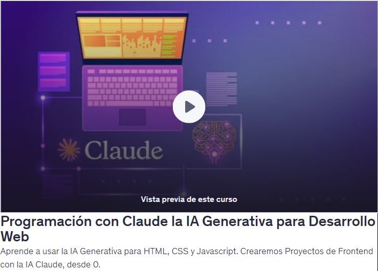 Programación con Claude la IA Generativa para Desarrollo Web