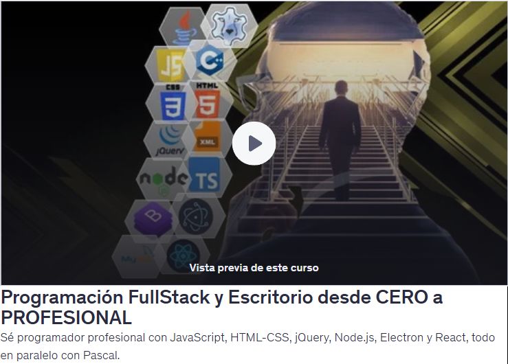 Programación FullStack y Escritorio desde CERO a PROFESIONAL