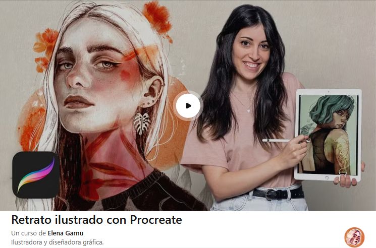 Retrato ilustrado con Procreate