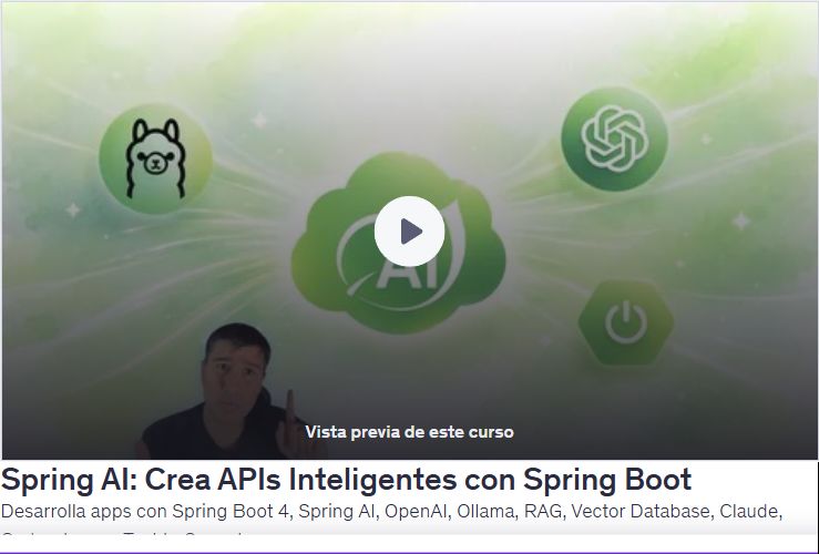 Spring AI: Crea APIs Inteligentes con Spring Boot