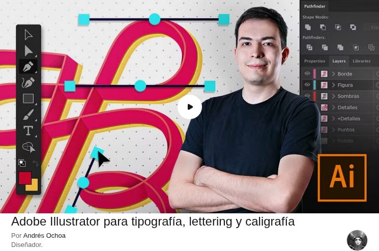 Adobe Illustrator para tipografía, lettering y caligrafía