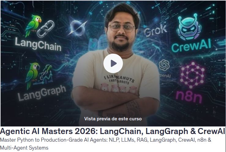 Agentic AI Masters 2026: LangChain, LangGraph & CrewAI