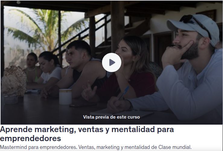 Aprende marketing, ventas y mentalidad para emprendedores