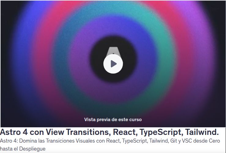 Astro 4 con View Transitions, React, TypeScript, Tailwind
