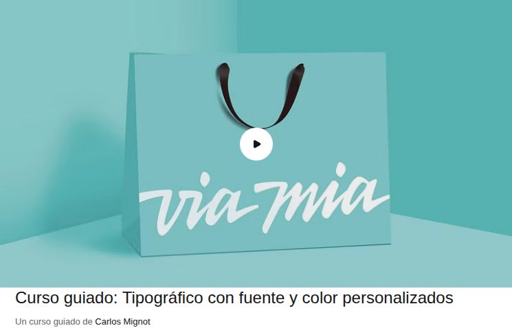 Curso guiado: Tipográfico con fuente y color personalizados