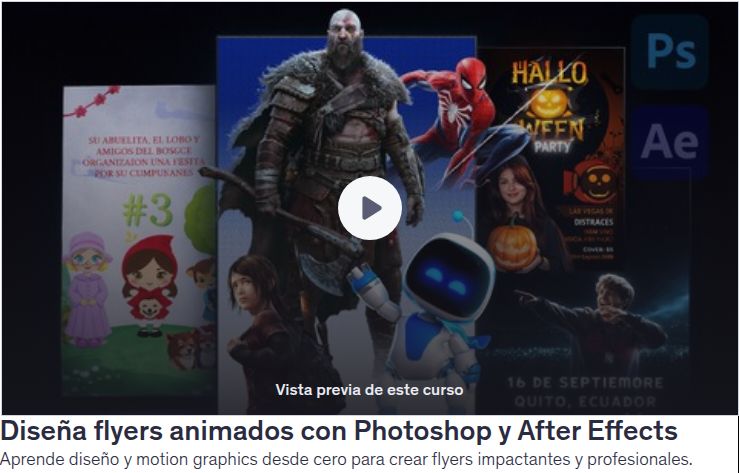 Diseña flyers animados con Photoshop y After Effects