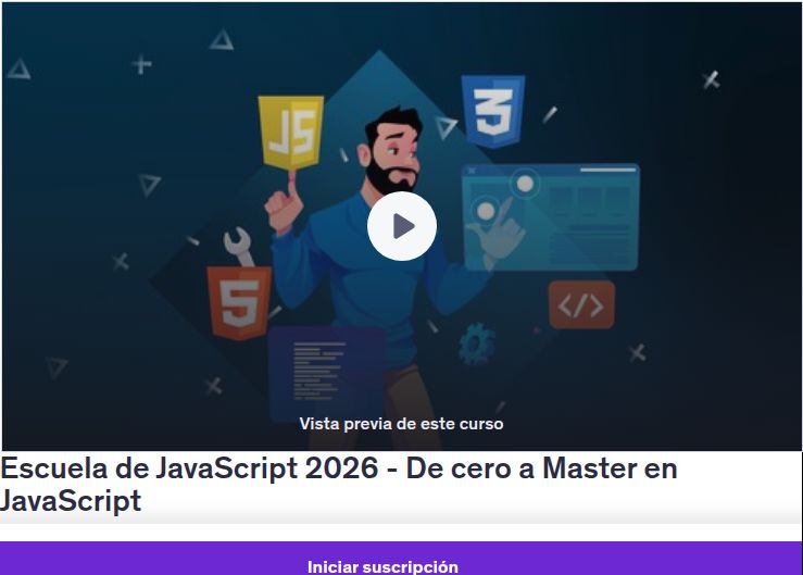 Escuela de JavaScript 2026 - De cero a Master en JavaScript