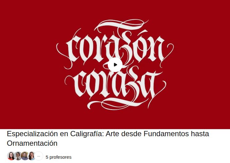 Especialización en Caligrafía: Arte desde Fundamentos hasta Ornamentación