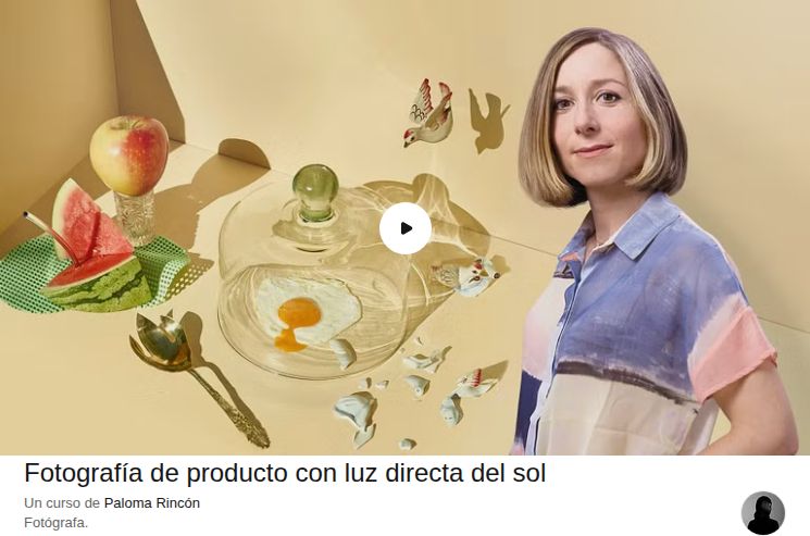 Fotografía de producto con luz directa del sol