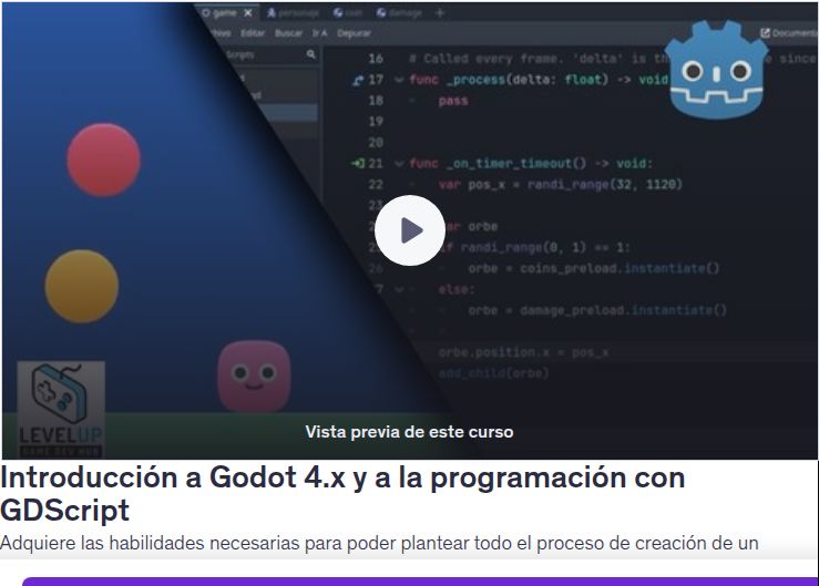 Introducción a Godot 4.x y a la programación con GDScript