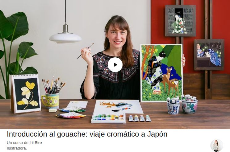 Introducción al gouache: viaje cromático a Japón