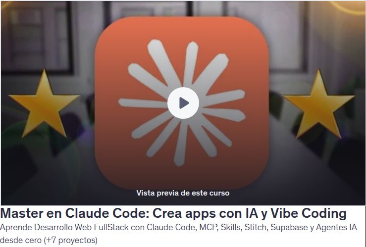 Master en Claude Code: Crea apps con IA y Vibe Coding