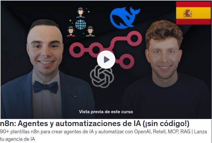 n8n: Agentes y automatizaciones de IA (¡sin código!)