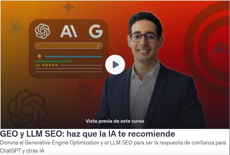 No inventes información si no la hay. Dado este texto GEO y LLM SEO: haz que la IA te recomiende