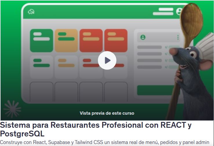 Sistema para Restaurantes Profesional con REACT y PostgreSQL