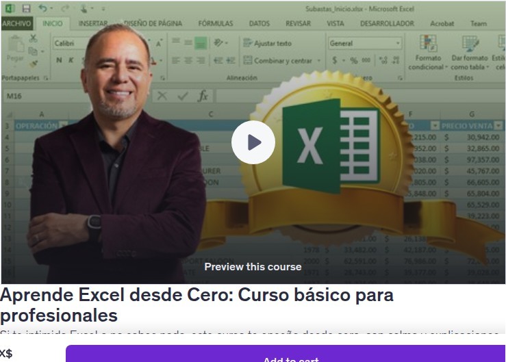 Aprende Excel desde Cero: Curso básico para profesionales