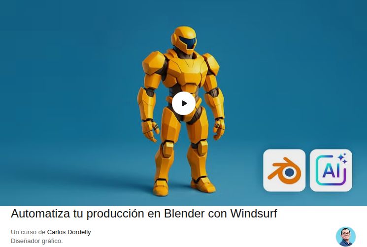 Automatiza tu producción en Blender con Windsurf