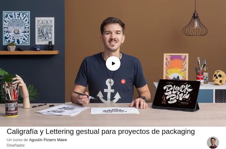 Caligrafía y Lettering gestual para proyectos de packaging