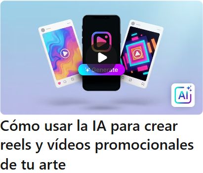 Cómo usar la IA para crear reels y vídeos promocionales de tu arte
