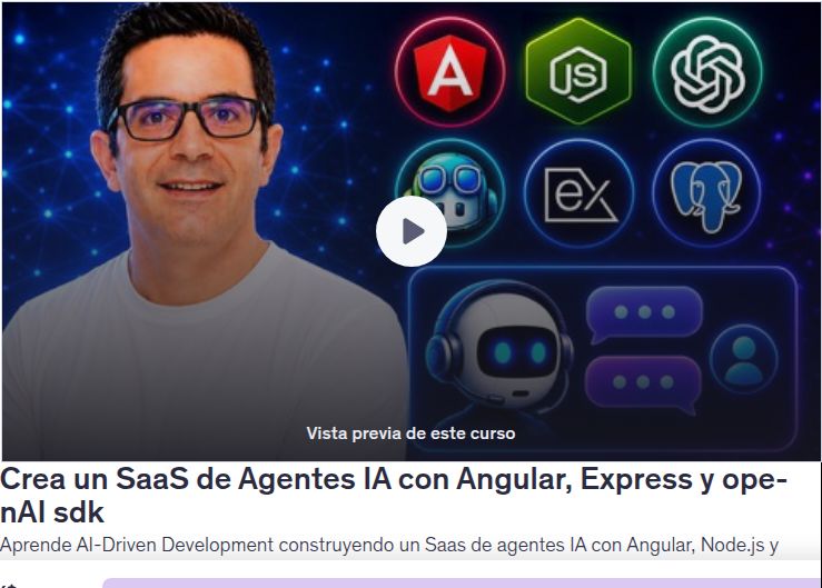 Crea un SaaS de Agentes IA con Angular, Express y OpenAI SDK
