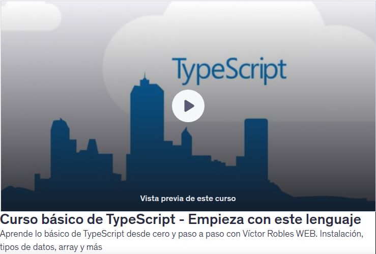 Curso básico de TypeScript - Empieza con este lenguaje