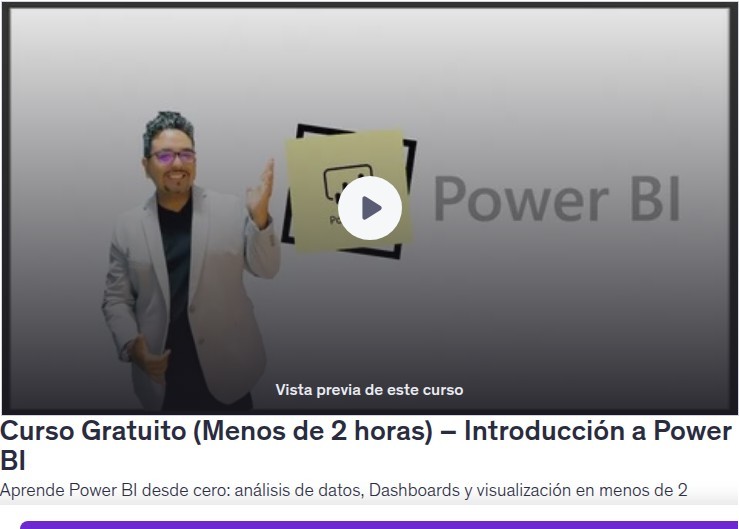 Curso Gratuito (Menos de 2 horas) – Introducción a Power BI