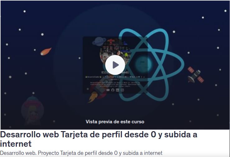 Desarrollo web Tarjeta de perfil desde 0 y subida a internet
