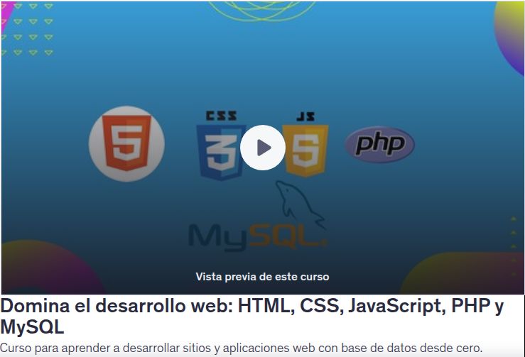 Domina el desarrollo web: HTML, CSS, JavaScript, PHP y MySQL