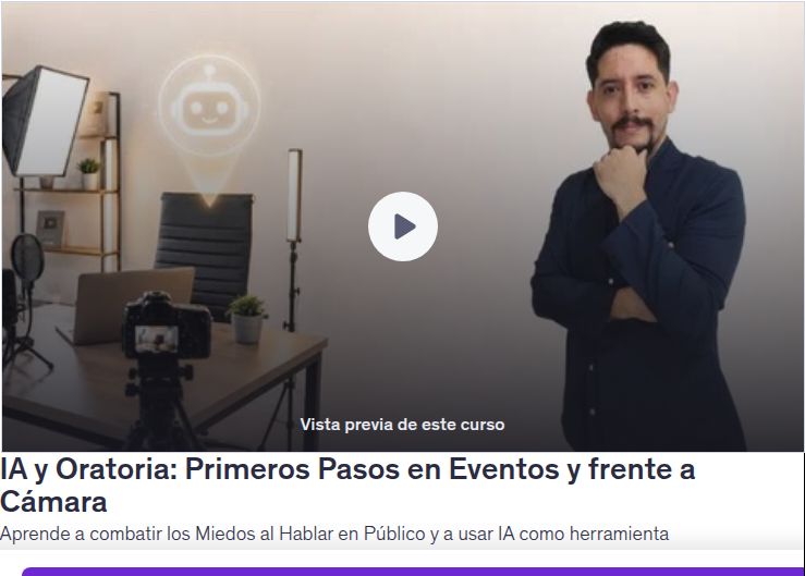 IA y Oratoria: Primeros Pasos en Eventos y frente a Cámara