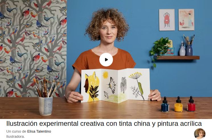 Ilustración experimental creativa con tinta china y pintura acrílica