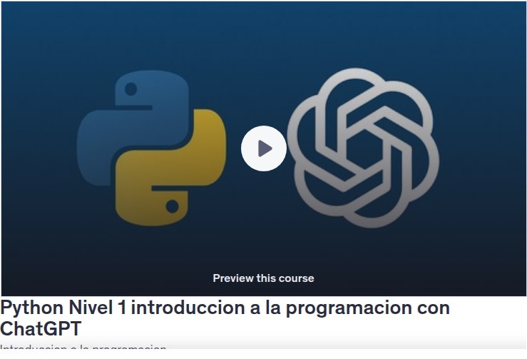Python Nivel 1 introduccion a la programacion con ChatGPT